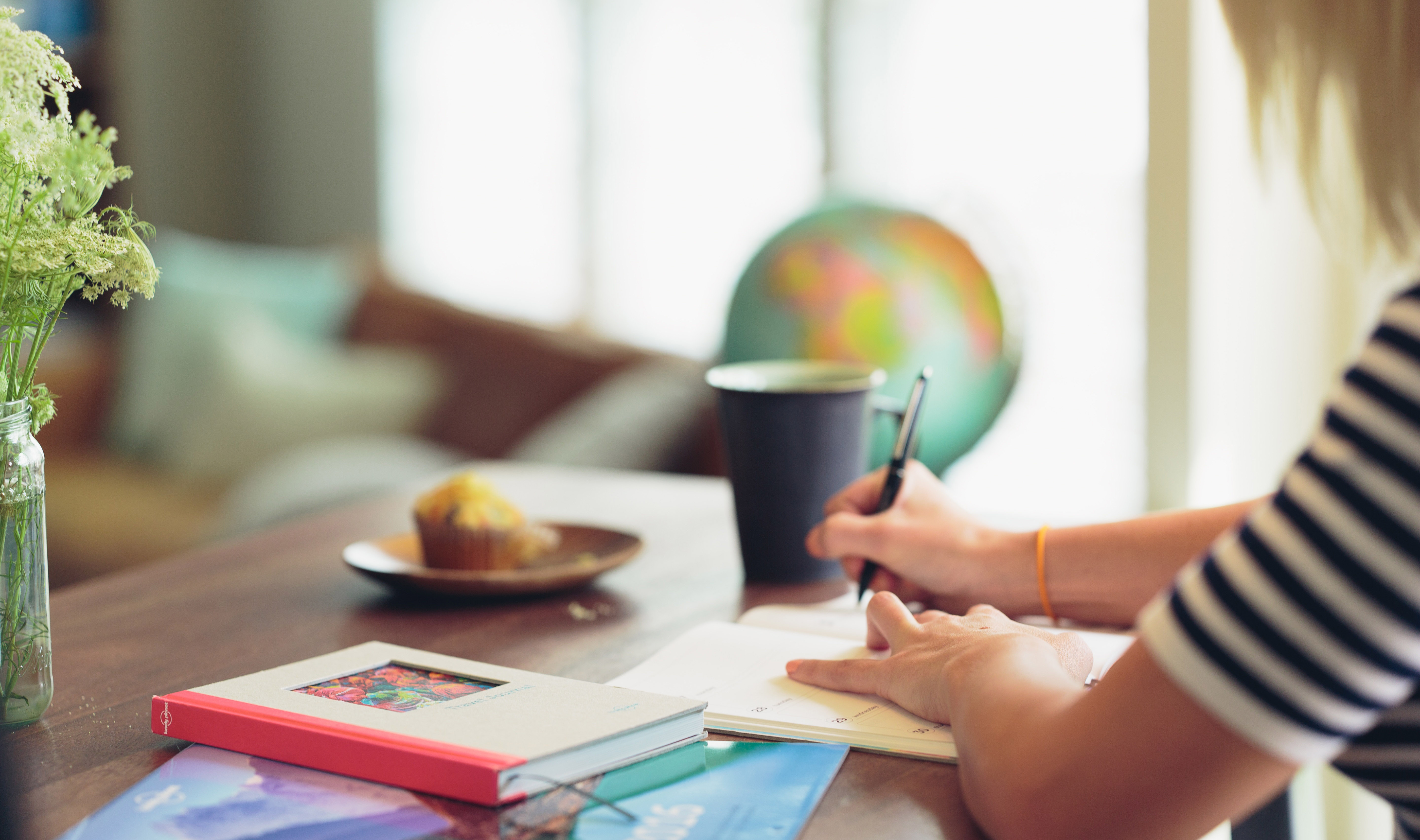 woman studying language