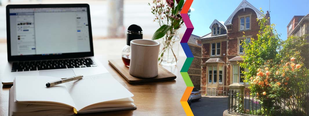 language school + laptop 