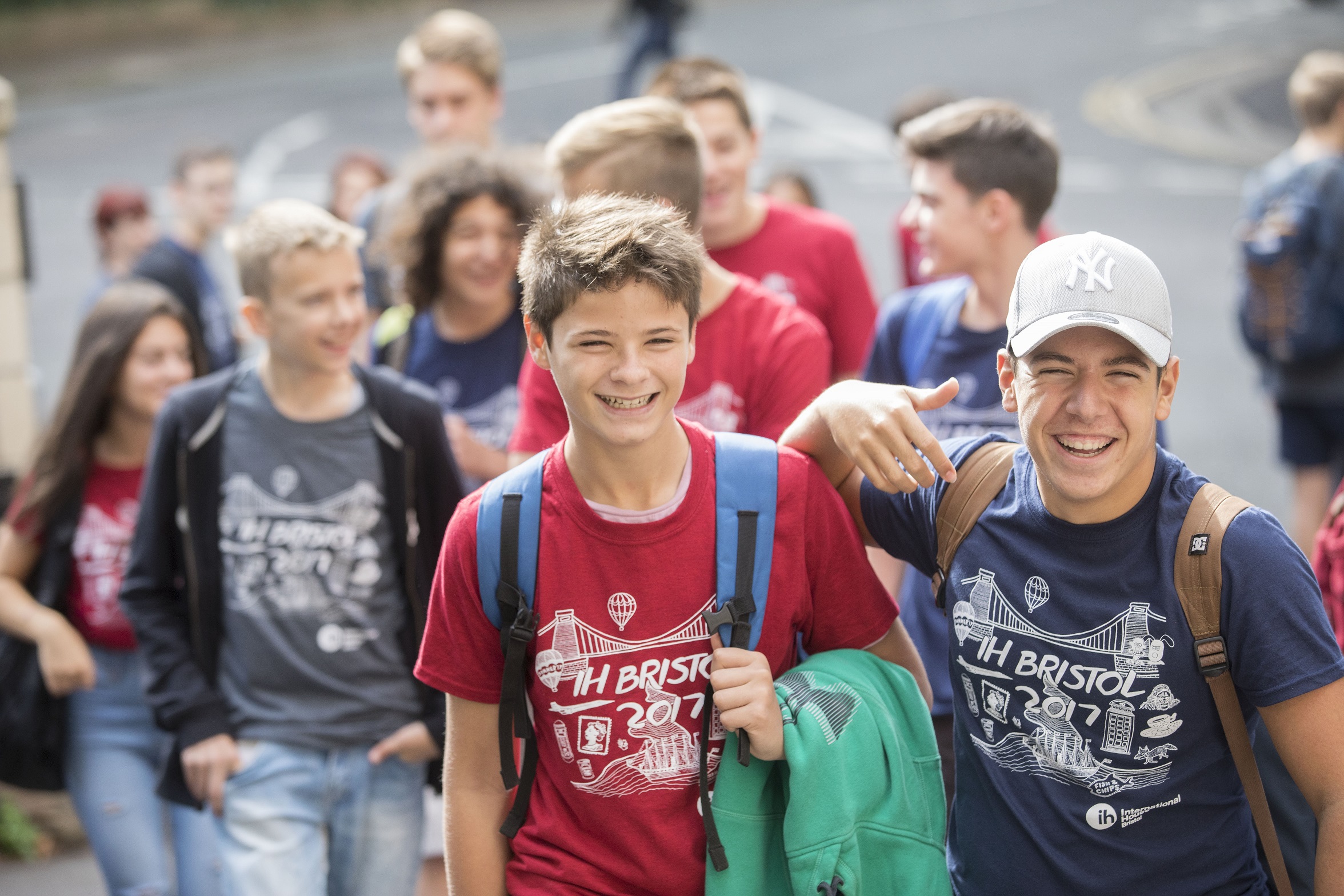 students outside IH Bristol school