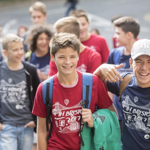 students outside IH Bristol school